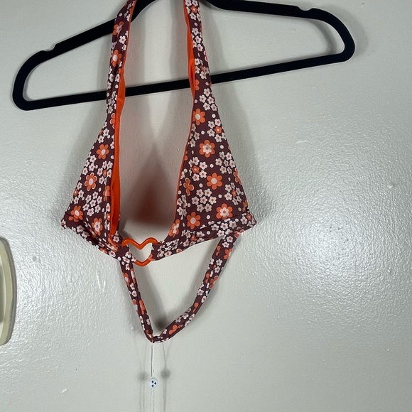 NWT Frankies Bikinis Eden Halter Bikini Top in Brown Buttercup XL - Picture 4 of 6